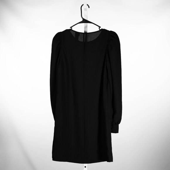 H&M Women's Black Long Sleeve Dress Puff Sleeve Party Cocktail Shift XS NWT - Picture 2 of 10